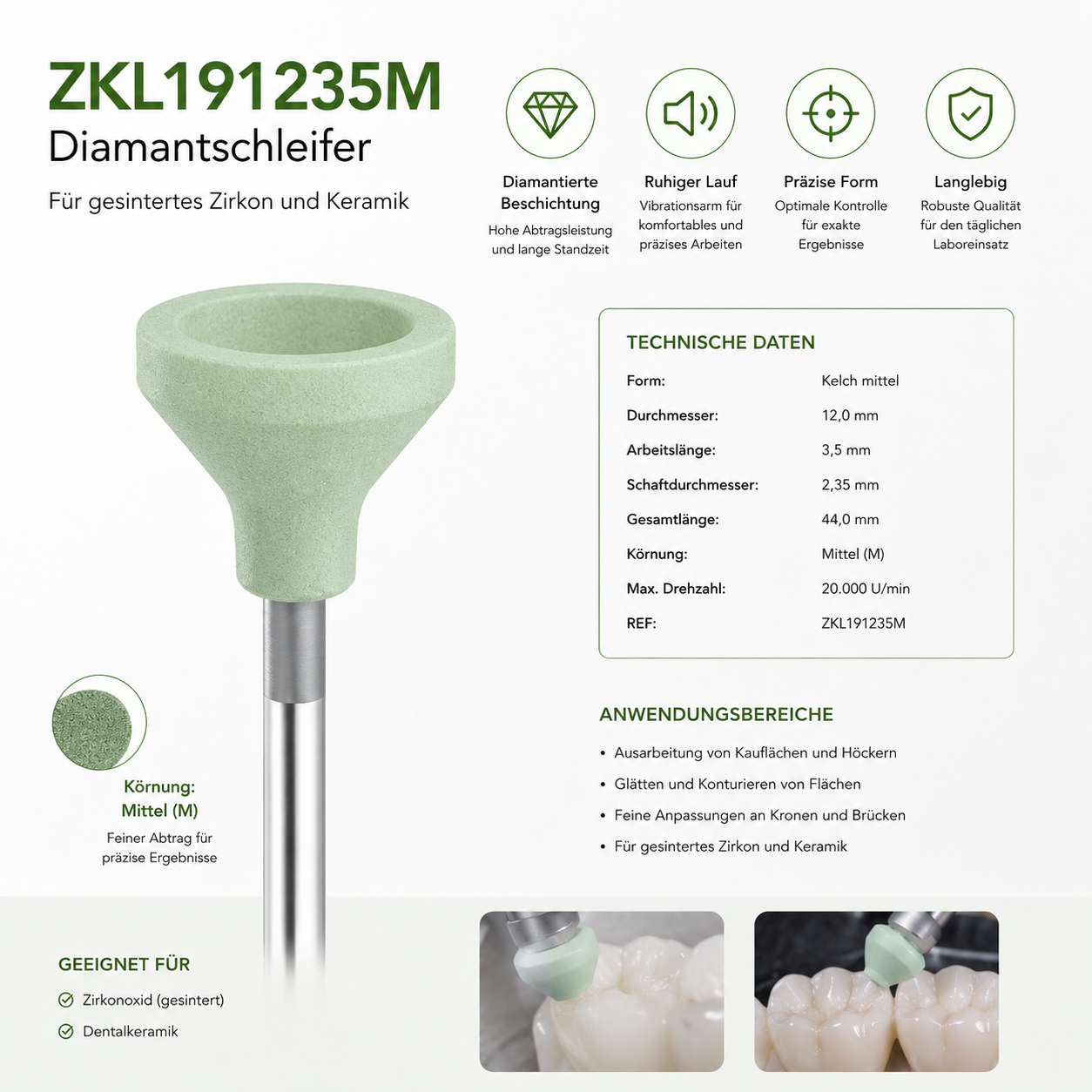 ZKL Zirkonsteine, Diamantschleifsteine