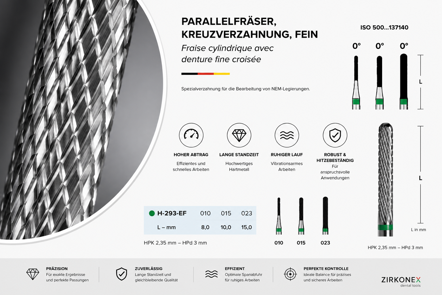 0 ° Parallelfräser Telesekptechnik