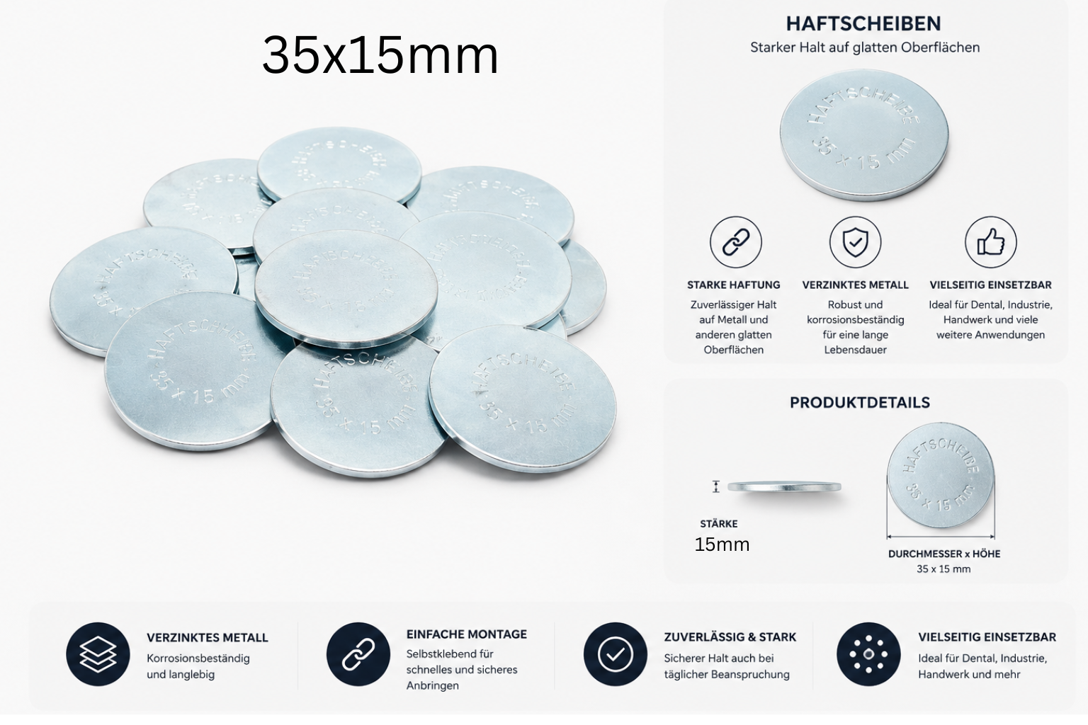 Haftscheiben ø 35x1,5 mm