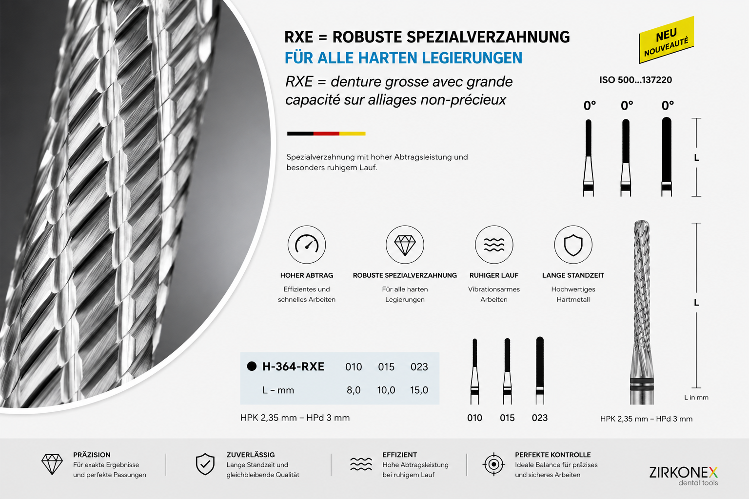 0 ° Parallelfräser Telesekptechnik