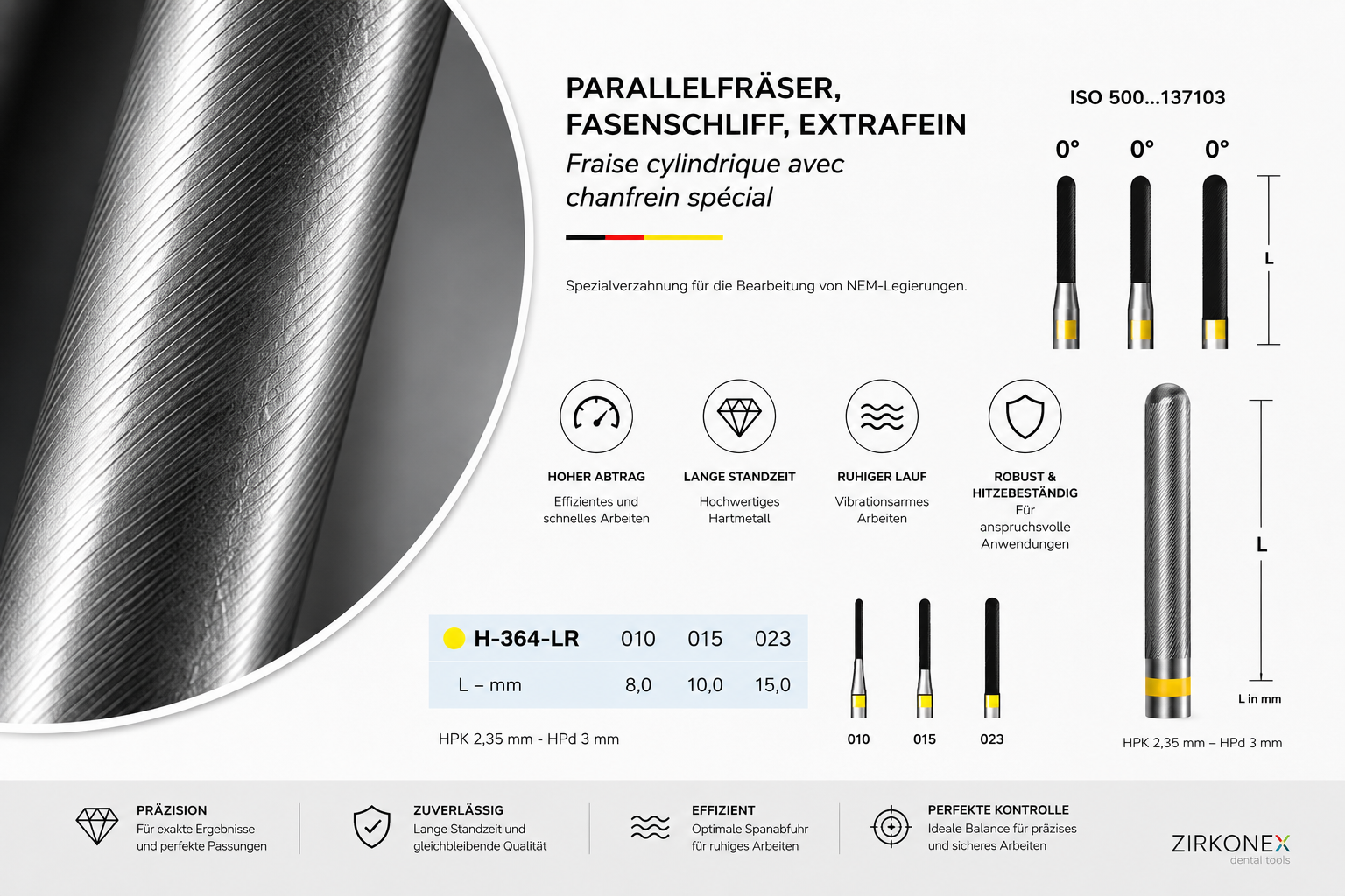 0 ° Parallelfräser Telesekptechnik
